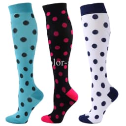 3Pairs Compression Socks Women Men Knee Stocking 20-30mmHg Edema Diabetes Varicose Veins Nurse Compression Socks Running Sock