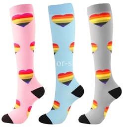 3Pairs Compression Socks Women Men Knee Stocking 20-30mmHg Edema Diabetes Varicose Veins Nurse Compression Socks Running Sock