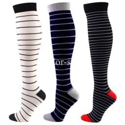 3Pairs Compression Socks Women Men Knee Stocking 20-30mmHg Edema Diabetes Varicose Veins Nurse Compression Socks Running Sock