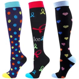 3Pairs Compression Socks Women Men Knee Stocking 20-30mmHg Edema Diabetes Varicose Veins Nurse Compression Socks Running Sock