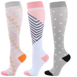 3Pairs Compression Socks Women Men Knee Stocking 20-30mmHg Edema Diabetes Varicose Veins Nurse Compression Socks Running Sock