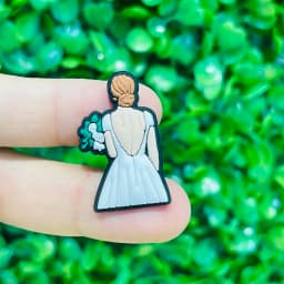 New Arrival 1-15Pcs Groom Bride To Be PVC Wedding Garden Shoe Buckle Charms DIY Clogs Accessories Fit Adult Bracelet