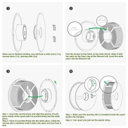 For Bambu Lab 3D printer High Temperature Material Rack Reusable Spool Filament Compatibility: ABS, ASA, PA6-GF, ABS-GF, PAHT-CF