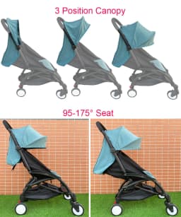 COLU KID® Baby Carriage Accessories Waterproof Sun Canopy & Replacement Seat Cushion Compatible with Babyzen YOYO YOYO2