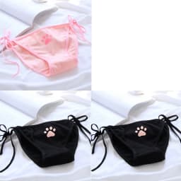 Sexy Bandage Lolita Panties Low Waist Lingerie Cute Claw Women's Briefs Low Waist Animation Underwear