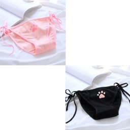 Sexy Bandage Lolita Panties Low Waist Lingerie Cute Claw Women's Briefs Low Waist Animation Underwear