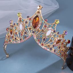 1pc bride rhinestone crown tiara baroque luxury atmosphere alloy crown party princess dress accessories