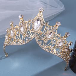 1pc bride rhinestone crown tiara baroque luxury atmosphere alloy crown party princess dress accessories