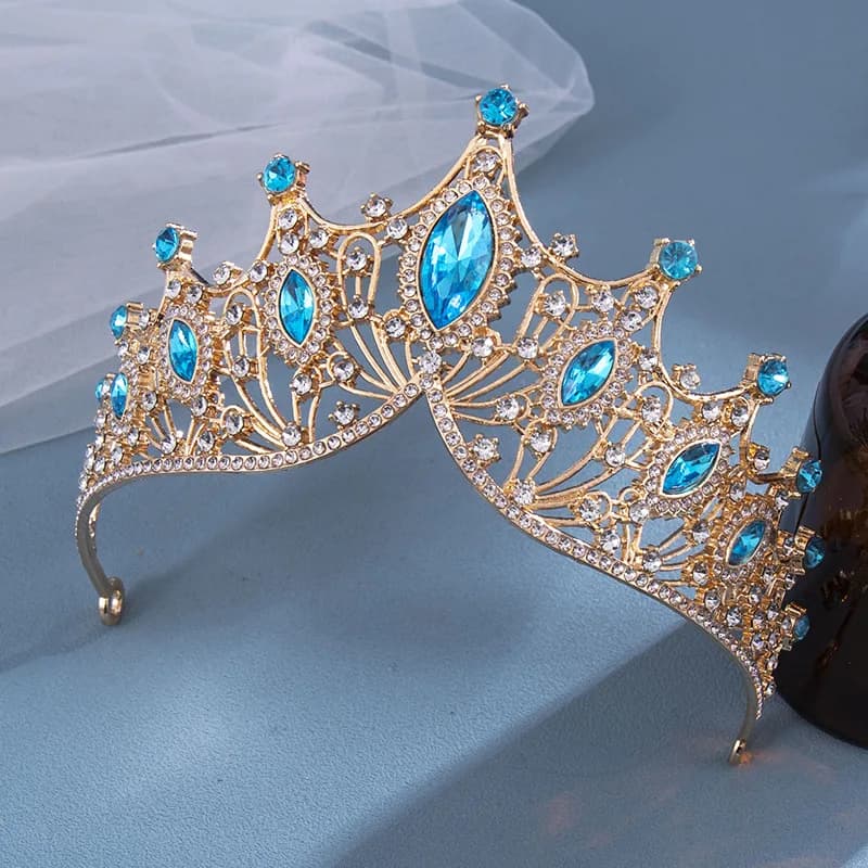 1pc bride rhinestone crown tiara baroque luxury atmosphere alloy crown party princess dress accessories