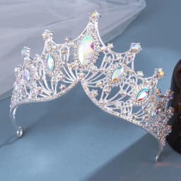 1pc bride rhinestone crown tiara baroque luxury atmosphere alloy crown party princess dress accessories