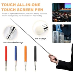 1m/1.2m Retractable Teaching Stick Whiteboard Touch Screen Pointer Stainless Steel Telescopic Rod Handheld