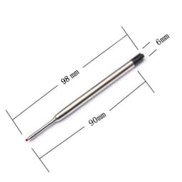 10PCS Fine Cross Style Blue/Black Ink 0.5mm Medium Nib Ballpoint Pen Refills