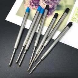 10PCS Fine Cross Style Blue/Black Ink 0.5mm Medium Nib Ballpoint Pen Refills