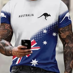 Summer Plus Men's Round Neck 3D Printed T-Shirt With Casual, Simple and Relaxed Style Suitable for Daily Wear and Vacation
