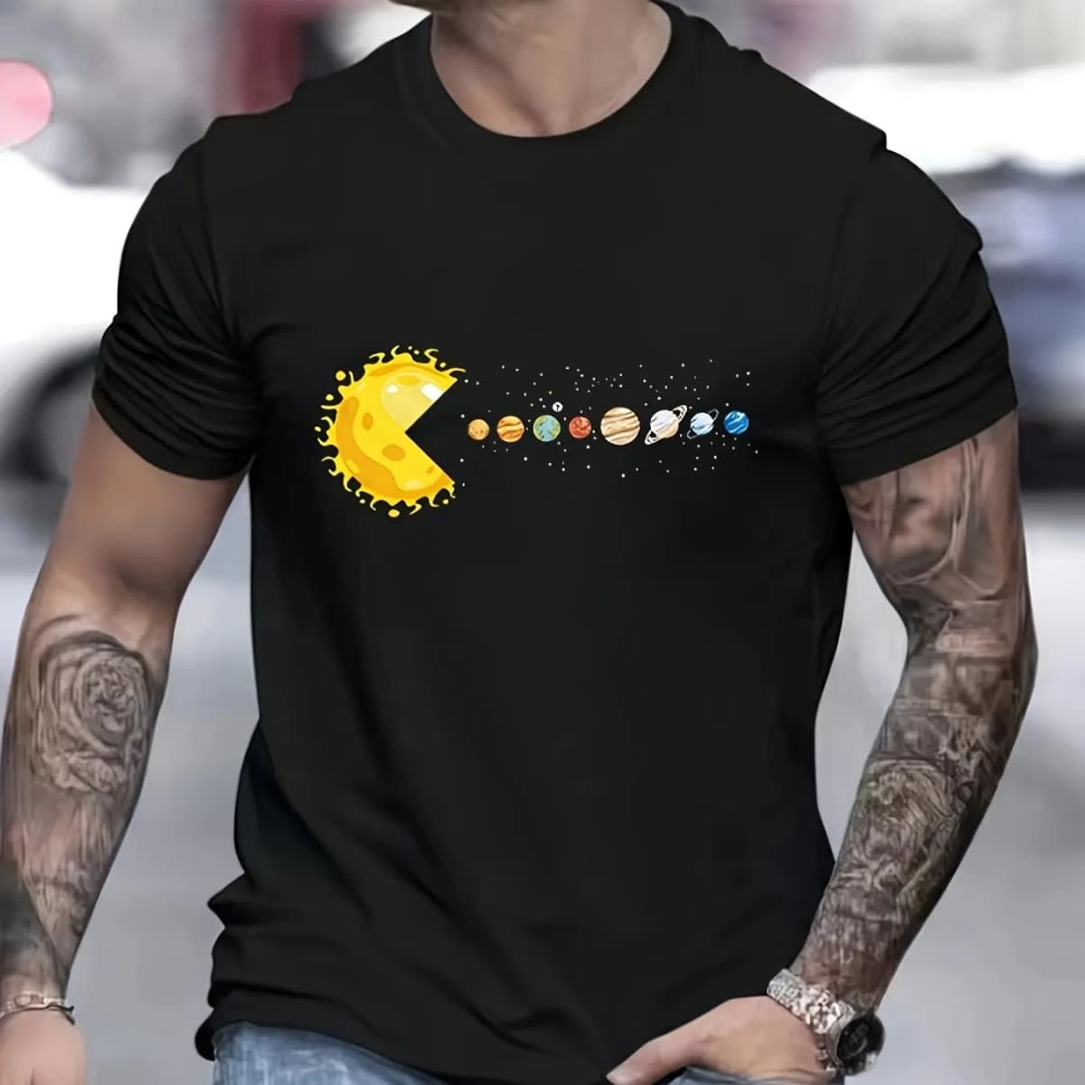 Summer Plus Men's Round Neck 3D Printed T-Shirt With Casual, Simple and Relaxed Style Suitable for Daily Wear and Vacation