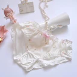 Cotton Ruffle Cute Lovely Sweety Girl Panties Bow Japanese Princess Style High Elasticity Breathable Sexy Women Underwear Breifs