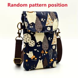 Cute Cat Animal Print Crossbody Bag, Kawaii Fabric Phone Purse, Small Shoulder Bag With Adjustable Strap  Purses and Handbags