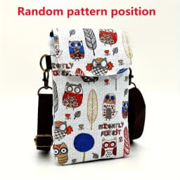 Cute Cat Animal Print Crossbody Bag, Kawaii Fabric Phone Purse, Small Shoulder Bag With Adjustable Strap  Purses and Handbags