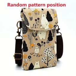 Cute Cat Animal Print Crossbody Bag, Kawaii Fabric Phone Purse, Small Shoulder Bag With Adjustable Strap  Purses and Handbags