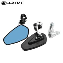 7/8" 22mm CNC Motorcycle Rearview Mirrors Universal Blue Glass Scooter Bar Handlebar Mirror For Sur-Ron SurRon Light Bee S & X