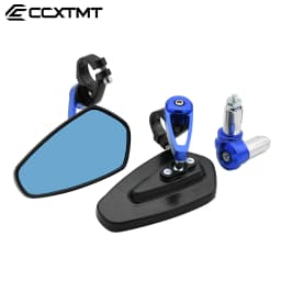 7/8" 22mm CNC Motorcycle Rearview Mirrors Universal Blue Glass Scooter Bar Handlebar Mirror For Sur-Ron SurRon Light Bee S & X