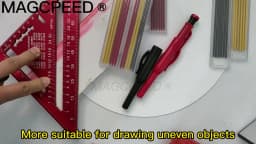 2.8mm Solid Carpenter Marking Pencil Mechanical Pencil Carpenter Scriber with Sharpener for Woodworking Tools Stationery Supply