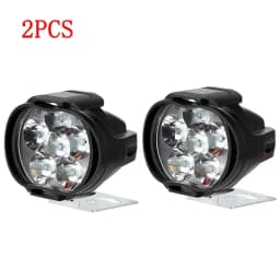 Motorcycle Headlight Spot Lights High Bright Waterproof Scooter Auxiliary Lamp Spotlights 6 LED Fog Bulb Work Lights with Switch