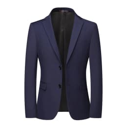 Blazer New Men's Fashion Business Solid Color British Style Professional Work Groom Wedding Dress Best Man Blazer Jacket