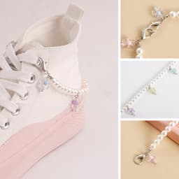 1pcs Charm Tassel Flower Pendant Boot Shoe Chain Sneakers Jewelry For Women Unisex Trendy Sports Shoes Chain Party Jewelry Gift