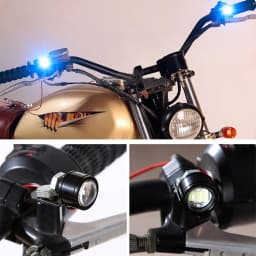 2pcs LED Strobe Motorcycle Light Headlight Fog Lamp High Power 12V Motor Accessories Flashing Eagle Eye Lamp Driving Light