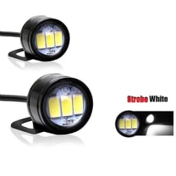2pcs LED Strobe Motorcycle Light Headlight Fog Lamp High Power 12V Motor Accessories Flashing Eagle Eye Lamp Driving Light