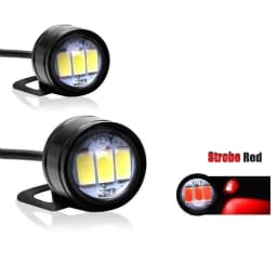 2pcs LED Strobe Motorcycle Light Headlight Fog Lamp High Power 12V Motor Accessories Flashing Eagle Eye Lamp Driving Light