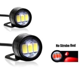 2pcs LED Strobe Motorcycle Light Headlight Fog Lamp High Power 12V Motor Accessories Flashing Eagle Eye Lamp Driving Light