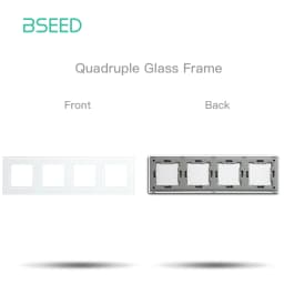 BSEED 1/2/3Gang 1/2Way Wall Button Switch Wall Power Socket Electrical Outlets Part Glass Frame DIY Module Part Free Combination