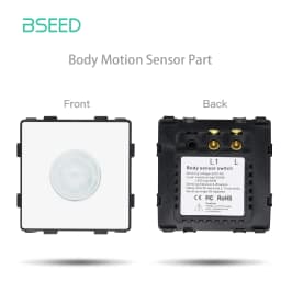 BSEED 1/2/3Gang 1/2Way Wall Button Switch Wall Power Socket Electrical Outlets Part Glass Frame DIY Module Part Free Combination