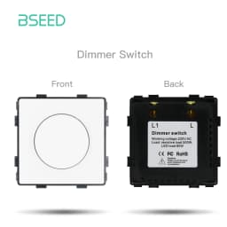 BSEED 1/2/3Gang 1/2Way Wall Button Switch Wall Power Socket Electrical Outlets Part Glass Frame DIY Module Part Free Combination