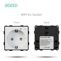 BSEED 1/2/3Gang 1/2Way Wall Button Switch Wall Power Socket Electrical Outlets Part Glass Frame DIY Module Part Free Combination