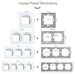 BSEED 1/2/3Gang 1/2Way Wall Button Switch Wall Power Socket Electrical Outlets Part Glass Frame DIY Module Part Free Combination
