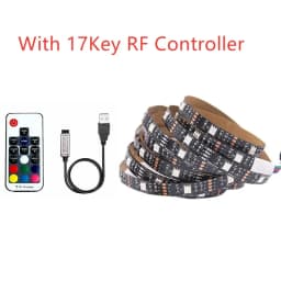 USB LED Strip Light 5V RGB Waterproof Black PCB 5050 0.5m 1m 2m 3m 4m 5m Led Strip Light Tape PC TV Backlight Remote Controller