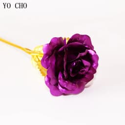 Eternal Rose Colorful Galaxy Artificial Flowers 24K Gold Foil Flower Love Base Flare Box for Girlfriend Valentine's Day Gift