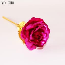 Eternal Rose Colorful Galaxy Artificial Flowers 24K Gold Foil Flower Love Base Flare Box for Girlfriend Valentine's Day Gift