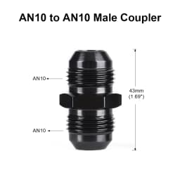 Oil Fuel Hose End Adapter an Straight AN Male To AN Male Coupler AN4 AN6 AN8 AN10 Fittings Aluminum Male Flare AN8 Fitting