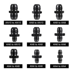 Oil Fuel Hose End Adapter an Straight AN Male To AN Male Coupler AN4 AN6 AN8 AN10 Fittings Aluminum Male Flare AN8 Fitting
