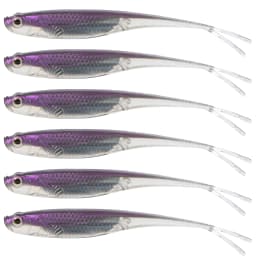 Dr.Fish 5/6pcs Fishing Soft Lure Plastic Saltwater Fork Tail Drop Shot Silicone Soft Bait Worm Bass Trout Pike Walleye Weedless