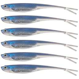 Dr.Fish 5/6pcs Fishing Soft Lure Plastic Saltwater Fork Tail Drop Shot Silicone Soft Bait Worm Bass Trout Pike Walleye Weedless