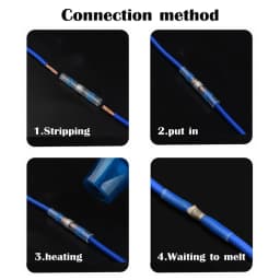 SST Heat Shrinkable Tube Waterproof Solder Ring Wire Connectors 5/10/30/50PCS Awg22-18 Butt Bushing Electrical Splice Terminal