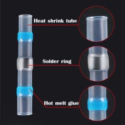 SST Heat Shrinkable Tube Waterproof Solder Ring Wire Connectors 5/10/30/50PCS Awg22-18 Butt Bushing Electrical Splice Terminal