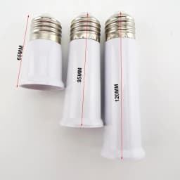 65mm 95mm 120mm E27 to E27 Extender Lamp Holder Base Bulb Extend Extension Socket Adapter LED Light Adapter Converter