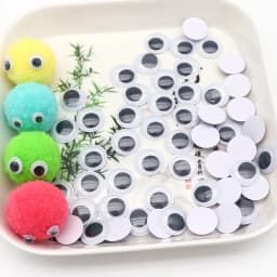 Black and White Self-adhesive Doll Eyes Wiggly Googly EyesDIY Creative Activities Eye Accessories Adhesive 6/8/10/12/15mm