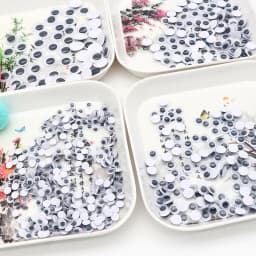 Black and White Self-adhesive Doll Eyes Wiggly Googly EyesDIY Creative Activities Eye Accessories Adhesive 6/8/10/12/15mm
